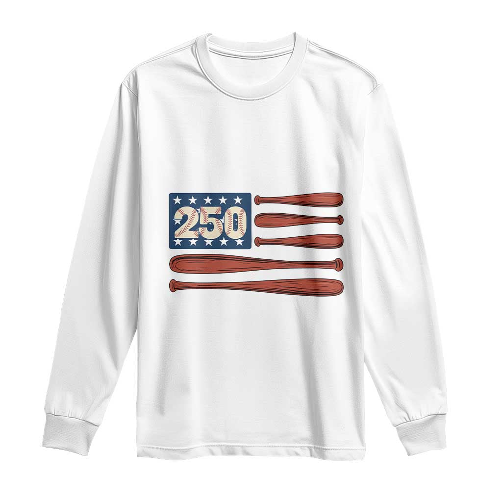 USA Flag Baseball Long Sleeve Shirt America 250th Anniversary Gift