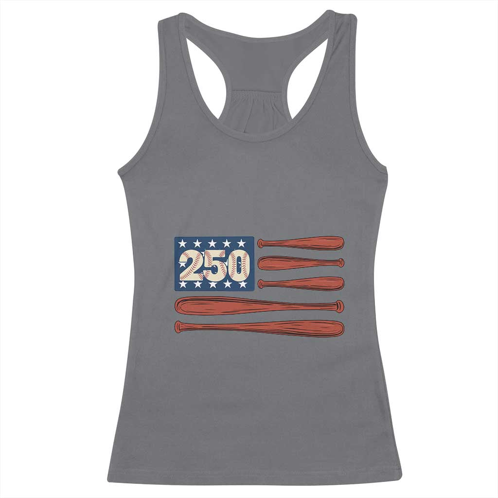 USA Flag Baseball Racerback Tank Top America 250th Anniversary Gift