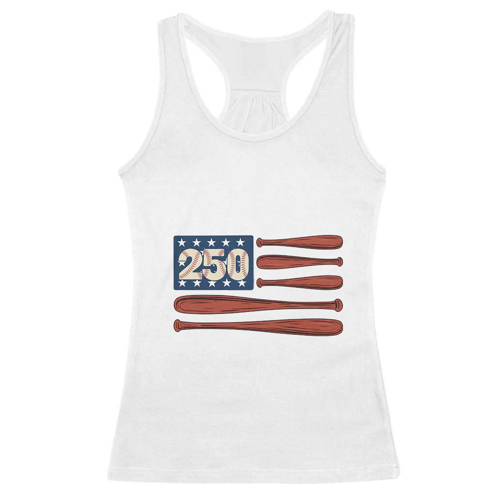 USA Flag Baseball Racerback Tank Top America 250th Anniversary Gift