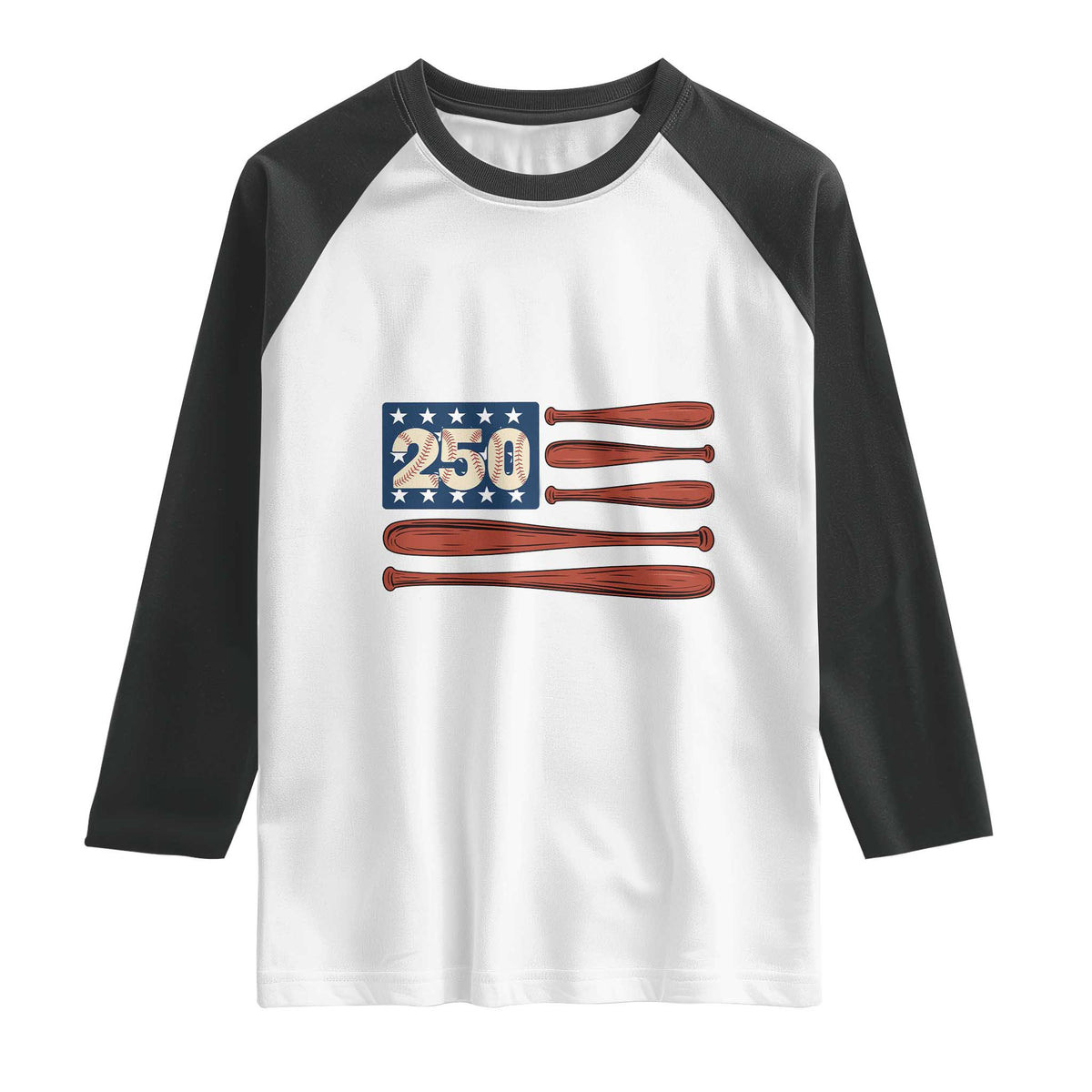 USA Flag Baseball Raglan Shirt America 250th Anniversary Gift