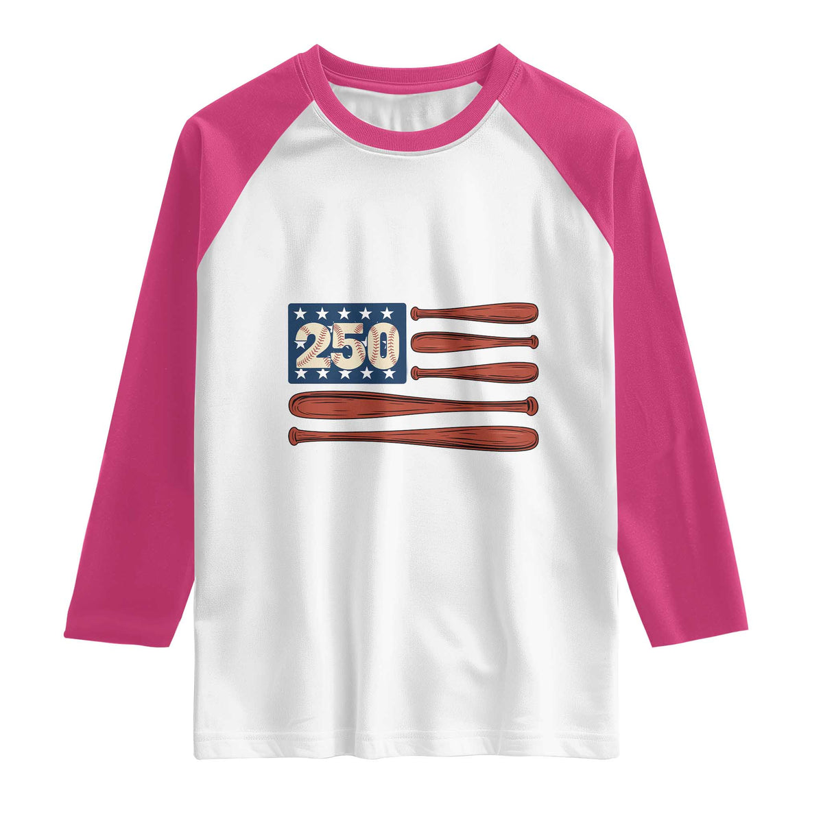 USA Flag Baseball Raglan Shirt America 250th Anniversary Gift