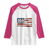 USA Flag Baseball Raglan Shirt America 250th Anniversary Gift
