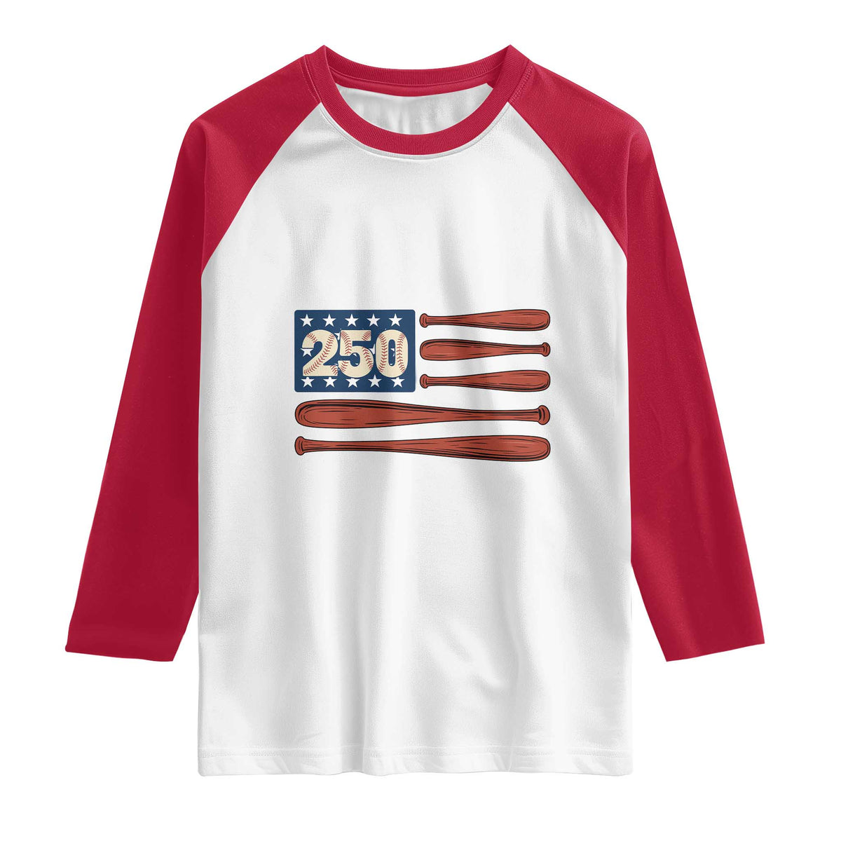 USA Flag Baseball Raglan Shirt America 250th Anniversary Gift
