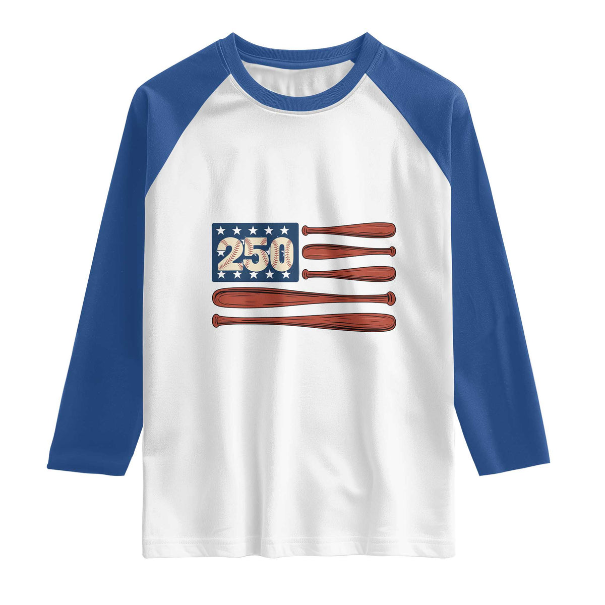 USA Flag Baseball Raglan Shirt America 250th Anniversary Gift