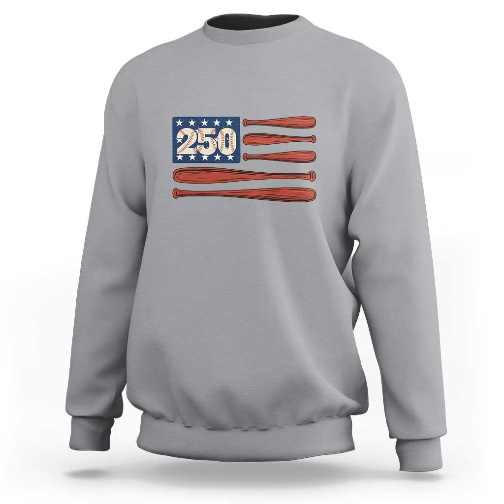 USA Flag Baseball Sweatshirt America 250th Anniversary Gift