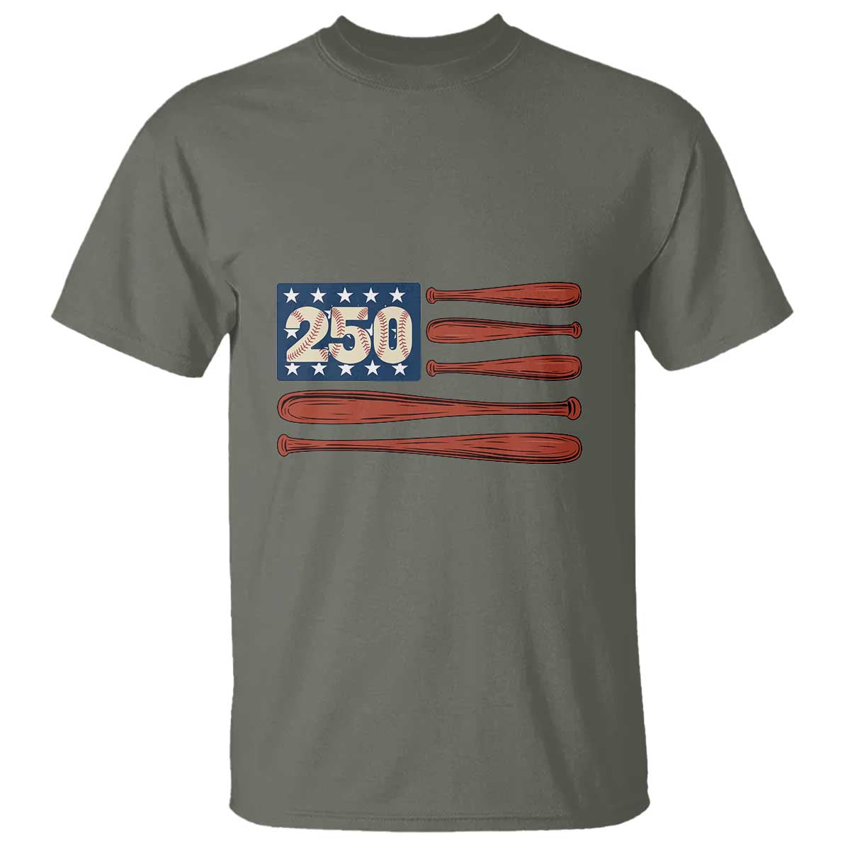 USA Flag Baseball T Shirt America 250th Anniversary Gift