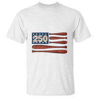 USA Flag Baseball T Shirt America 250th Anniversary Gift
