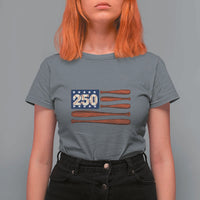 USA Flag Baseball T Shirt For Women America 250th Anniversary Gift