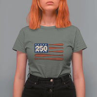 USA Flag Baseball T Shirt For Women America 250th Anniversary Gift