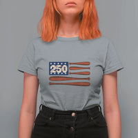 USA Flag Baseball T Shirt For Women America 250th Anniversary Gift