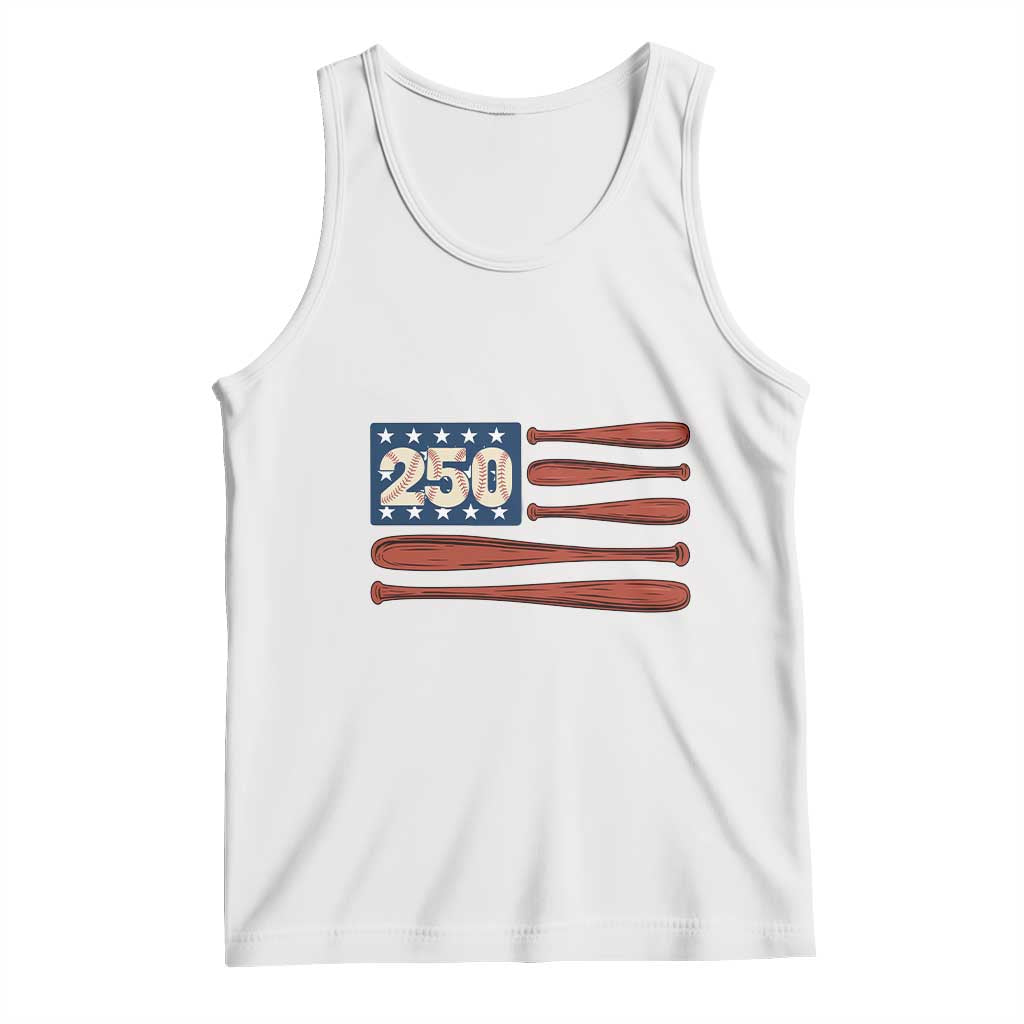 USA Flag Baseball Tank Top America 250th Anniversary Gift