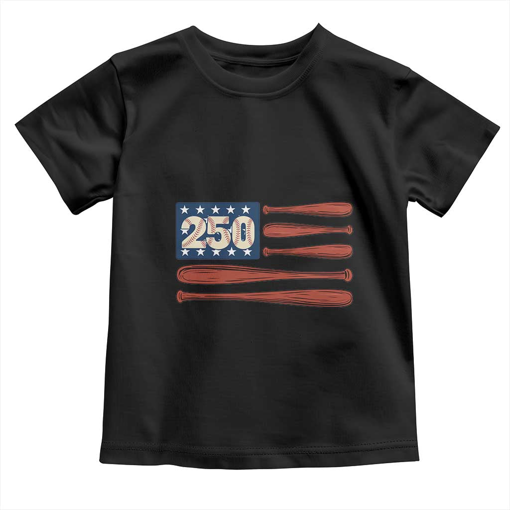 USA Flag Baseball Toddler T Shirt America 250th Anniversary Gift