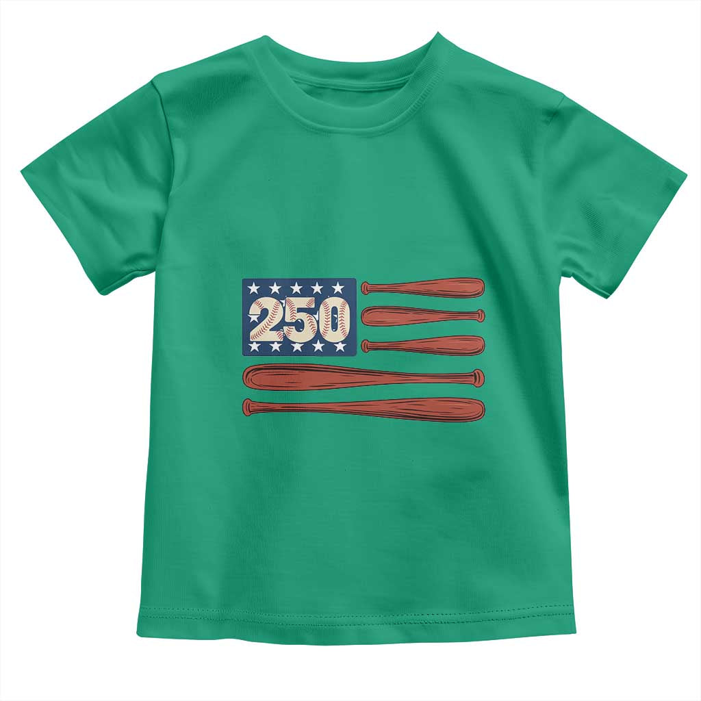 USA Flag Baseball Toddler T Shirt America 250th Anniversary Gift