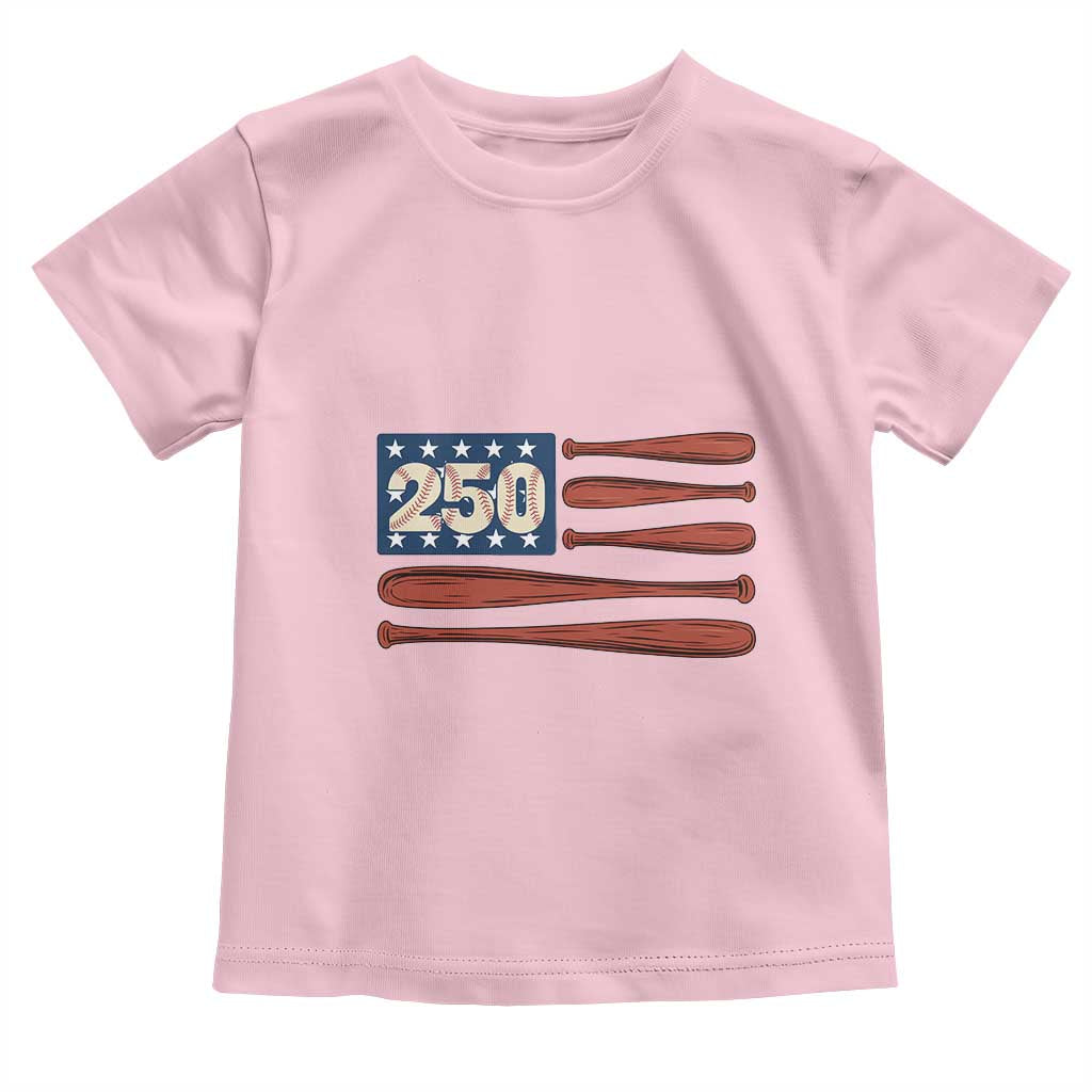 USA Flag Baseball Toddler T Shirt America 250th Anniversary Gift