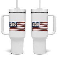 USA Flag Baseball Tumbler With Handle America 250th Anniversary Gift