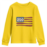 USA Flag Baseball Youth Sweatshirt America 250th Anniversary Gift