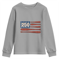 USA Flag Baseball Youth Sweatshirt America 250th Anniversary Gift