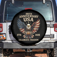 Patriotic Bald Eagle Football Spare Tire Cover America 250th Anniversary Gift