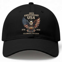 Patriotic Bald Eagle Football Baseball Cap America 250th Anniversary Gift