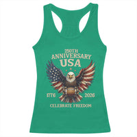 Patriotic Bald Eagle Football Racerback Tank Top America 250th Anniversary Gift