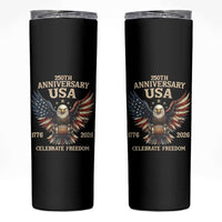 Patriotic Bald Eagle Football Skinny Tumbler America 250th Anniversary Gift