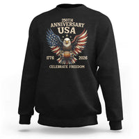 Patriotic Bald Eagle Football Sweatshirt America 250th Anniversary Gift