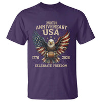 Patriotic Bald Eagle Football T Shirt America 250th Anniversary Gift