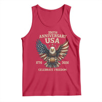 Patriotic Bald Eagle Football Tank Top America 250th Anniversary Gift