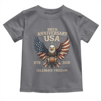 Patriotic Bald Eagle Football Toddler T Shirt America 250th Anniversary Gift
