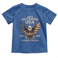 Patriotic Bald Eagle Football Toddler T Shirt America 250th Anniversary Gift