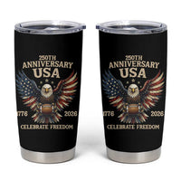 Patriotic Bald Eagle Football Tumbler Cup America 250th Anniversary Gift