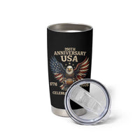 Patriotic Bald Eagle Football Tumbler Cup America 250th Anniversary Gift