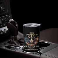 Patriotic Bald Eagle Football Tumbler Cup America 250th Anniversary Gift
