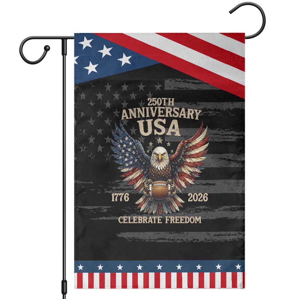 Bald Eagle Football Patriotic Garden Flag America 250th Anniversary Gift