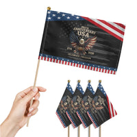 Bald Eagle Football Patriotic Handheld Flag America 250th Anniversary Gift