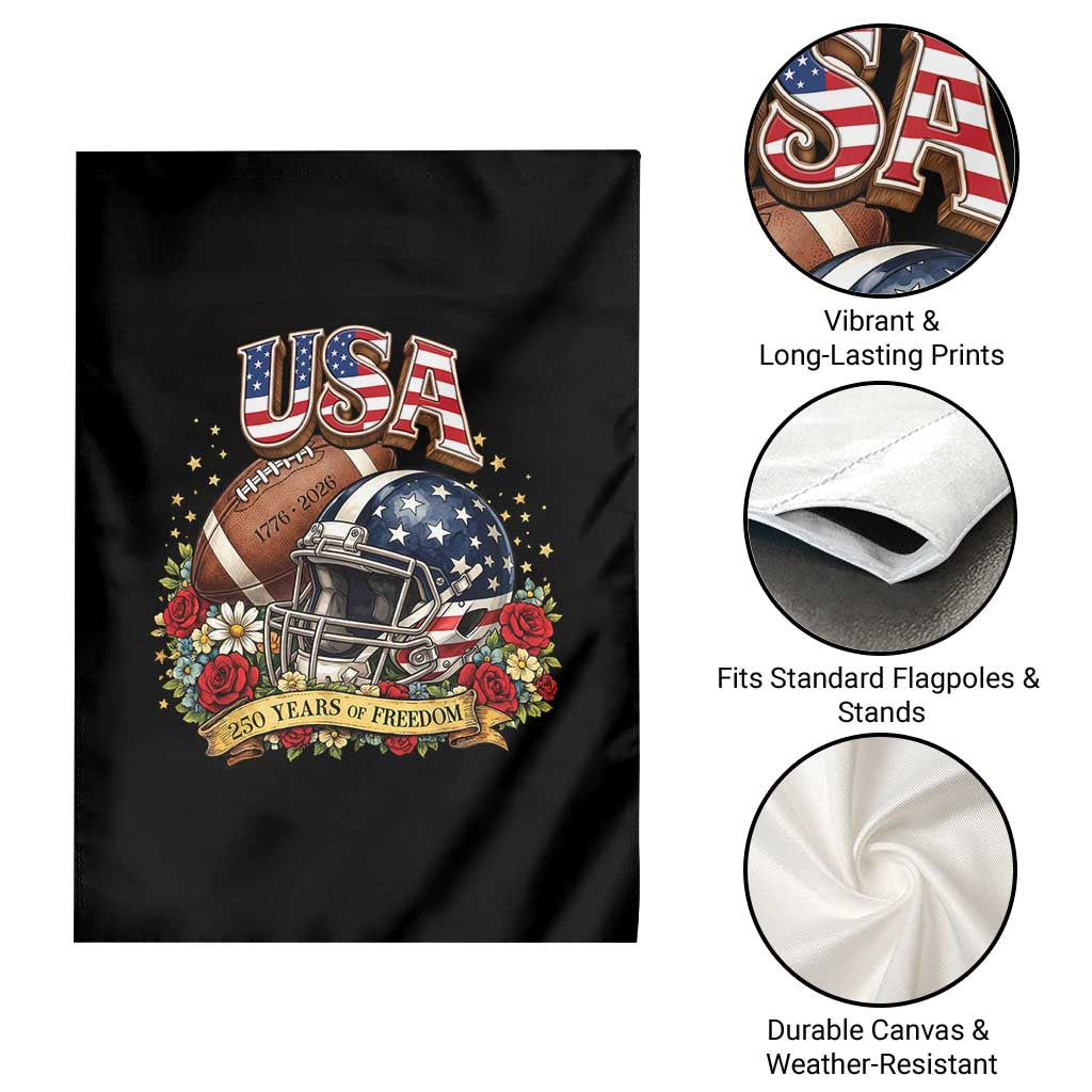 Patriotic Floral Baseball Garden Flag USA 250th Anniversary Gift