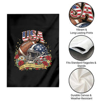 Patriotic Floral Baseball Garden Flag USA 250th Anniversary Gift