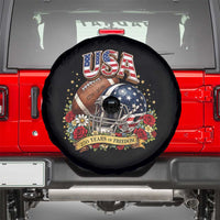 Patriotic Floral Baseball Spare Tire Cover USA 250th Anniversary Gift