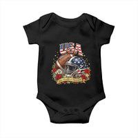 Patriotic Floral Baseball Baby Onesie USA 250th Anniversary Gift