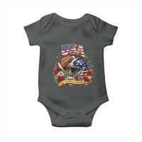 Patriotic Floral Baseball Baby Onesie USA 250th Anniversary Gift