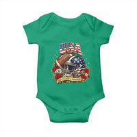 Patriotic Floral Baseball Baby Onesie USA 250th Anniversary Gift