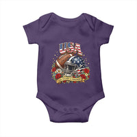 Patriotic Floral Baseball Baby Onesie USA 250th Anniversary Gift