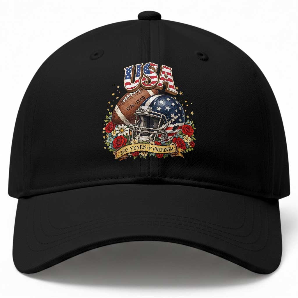 Patriotic Floral Baseball Baseball Cap USA 250th Anniversary Gift
