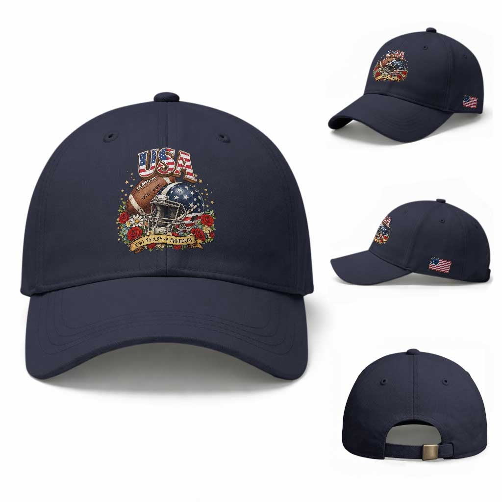 Patriotic Floral Baseball Baseball Cap USA 250th Anniversary Gift