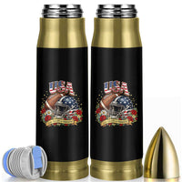 Patriotic Floral Baseball Bullet Tumbler USA 250th Anniversary Gift