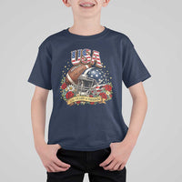 Patriotic Floral Baseball T Shirt For Kid USA 250th Anniversary Gift