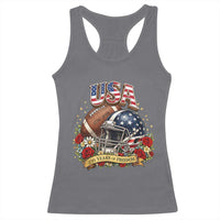 Patriotic Floral Baseball Racerback Tank Top USA 250th Anniversary Gift