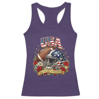 Patriotic Floral Baseball Racerback Tank Top USA 250th Anniversary Gift
