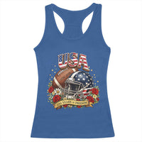 Patriotic Floral Baseball Racerback Tank Top USA 250th Anniversary Gift