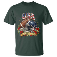 Patriotic Floral Baseball T Shirt USA 250th Anniversary Gift